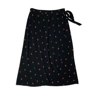 Madewell Micro Floral Midi Skirt Wrap Tie
